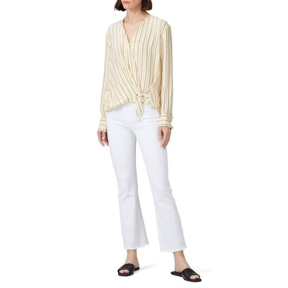 rag & bone Nina High Rise Ankle Flare Size 25 White Jeans Stretch Denim *flaw - Picture 3 of 14